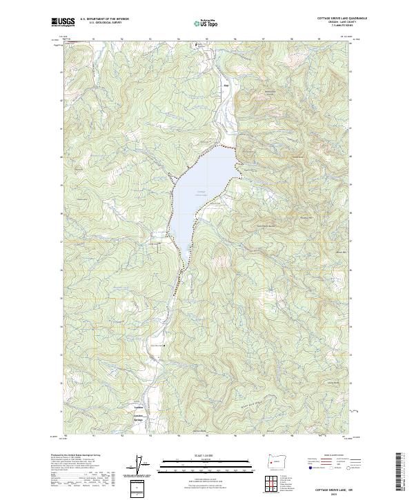 USGS Topographic Map – Cottage Grove Lake