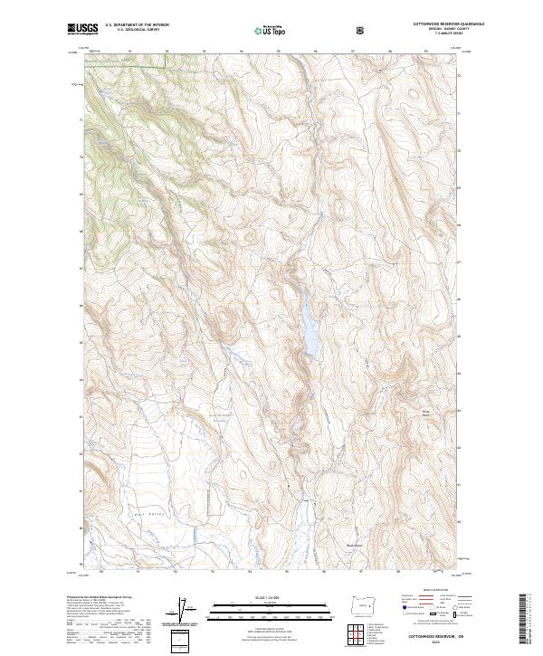 USGS Topographic Map – Cottonwood Reservoir