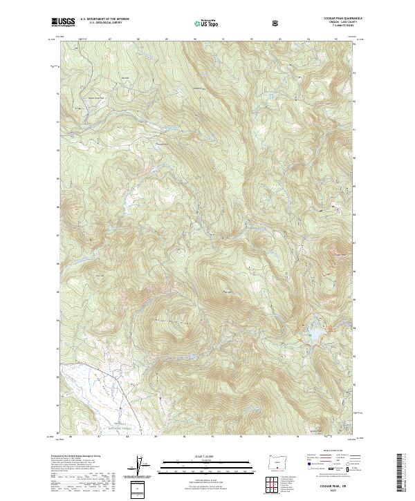 USGS Topographic Map – Cougar Peak