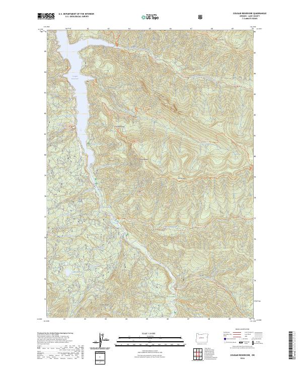 USGS Topographic Map – Cougar Reservoir