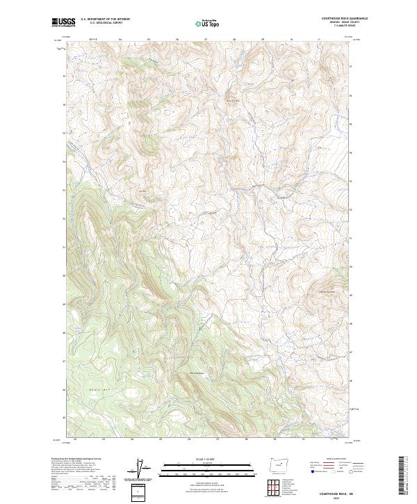 USGS Topographic Map – Courthouse Rock