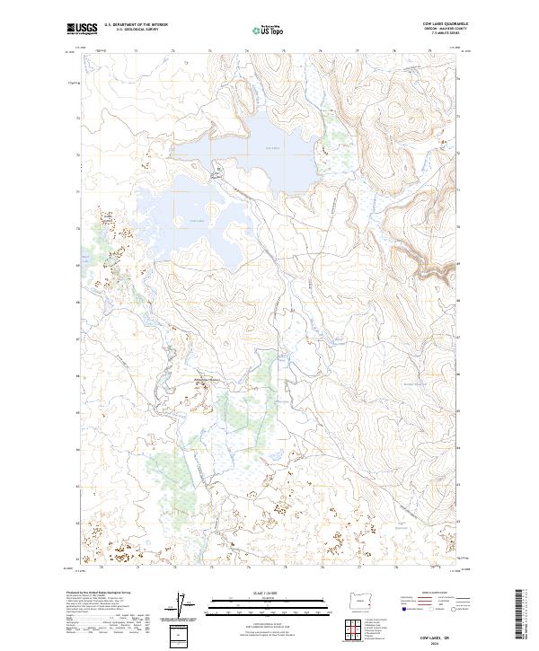 USGS Topographic Map – Cow Lakes