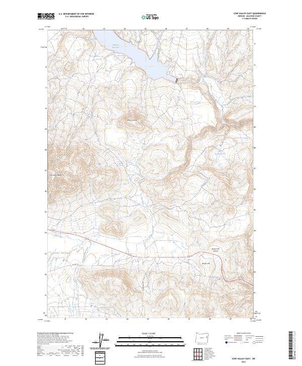 USGS Topographic Map – Cow Valley East