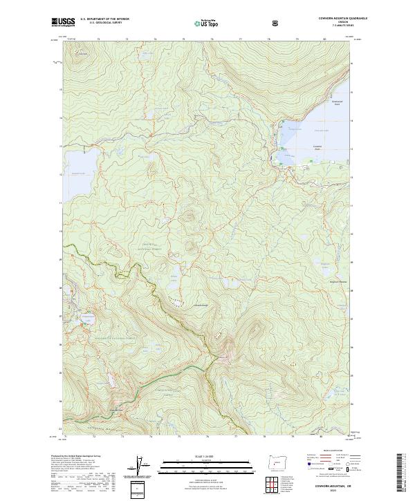 USGS Topographic Map – Cowhorn Mountain