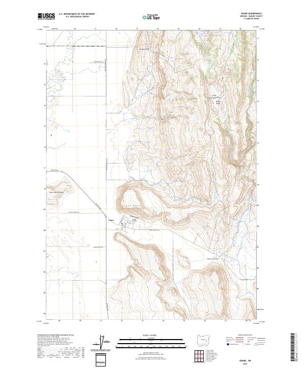 USGS Topographic Map – Crane