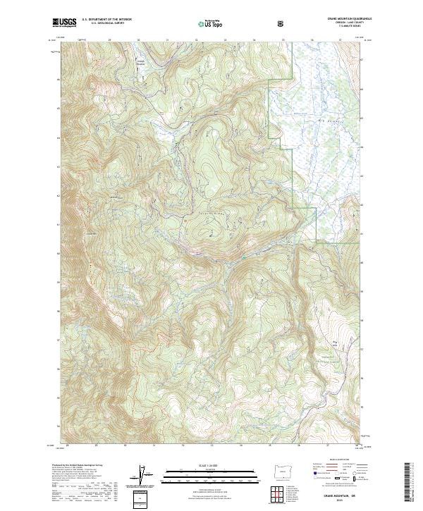 USGS Topographic Map – Crane Mountain