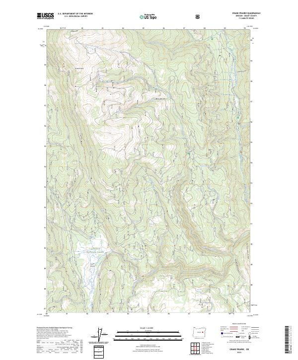 USGS Topographic Map – Crane Prairie