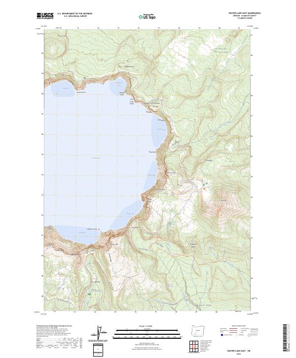 USGS Topographic Map – Crater Lake East