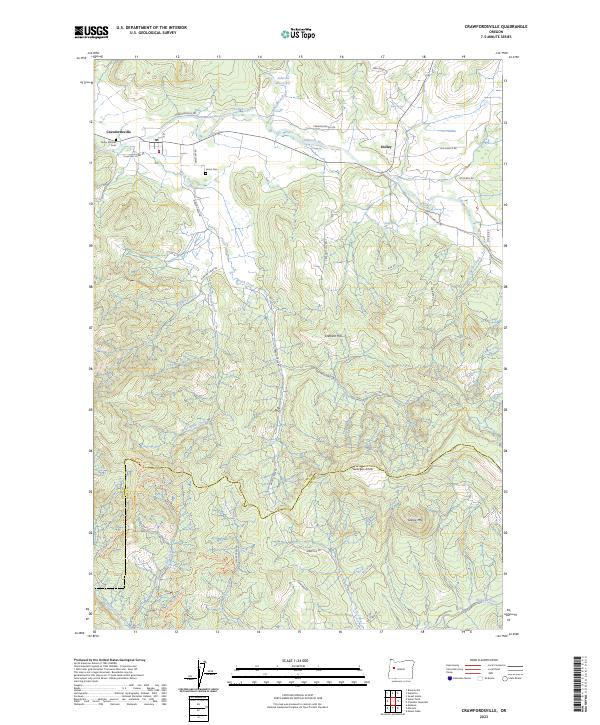 USGS Topographic Map – Crawfordsville
