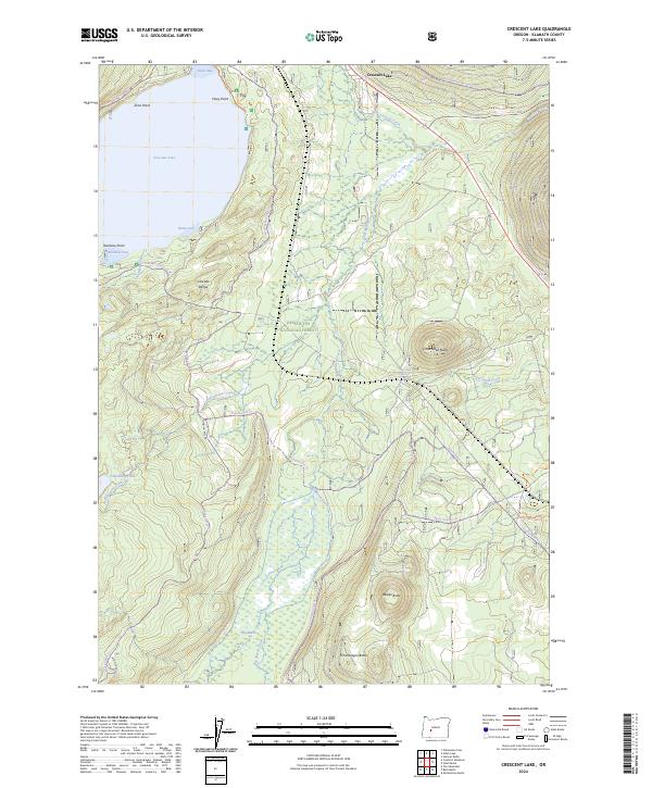 USGS Topographic Map – Crescent Lake