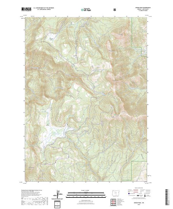USGS Topographic Map – Crook Peak