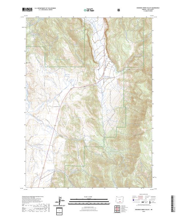 USGS Topographic Map – Crooked Creek Valley