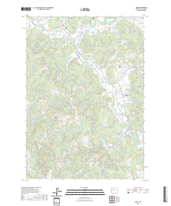 USGS Topographic Map – Crow