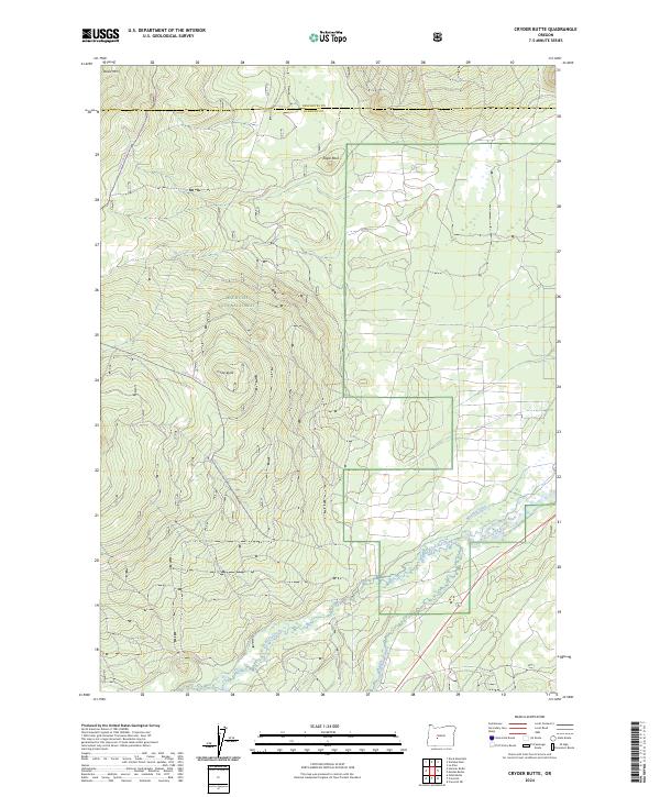 USGS Topographic Map – Cryder Butte
