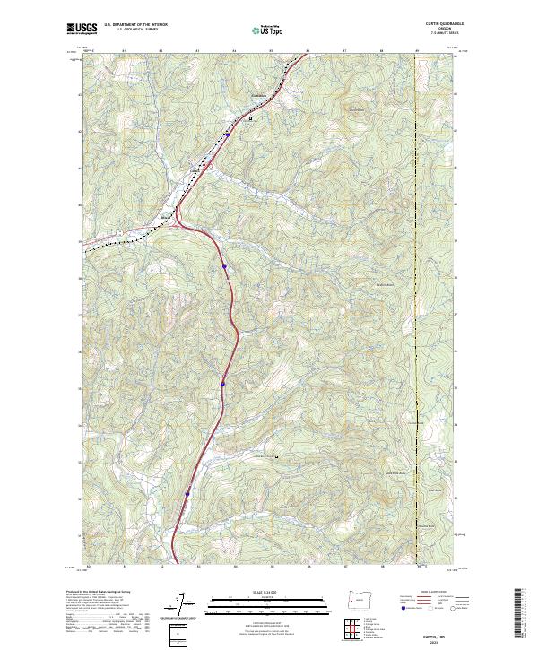 USGS Topographic Map – Curtin