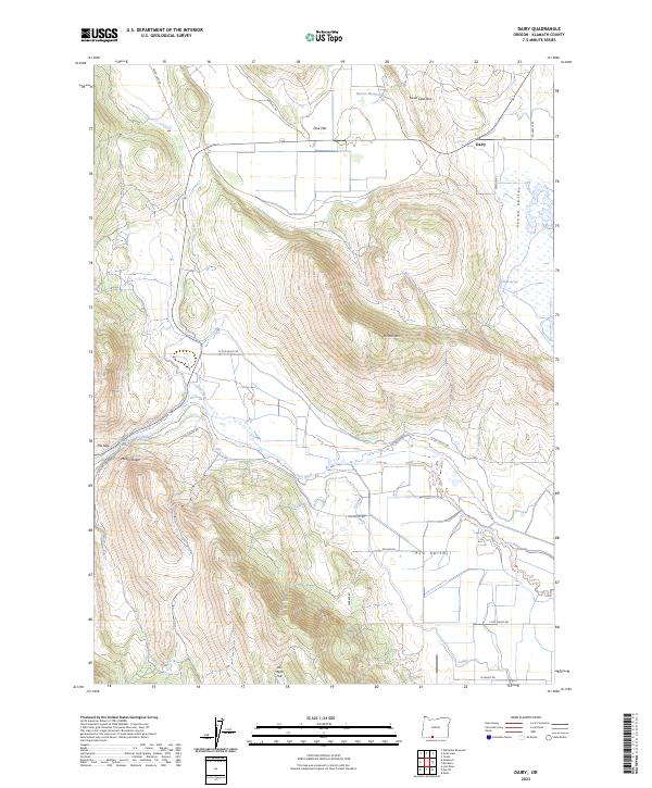 USGS Topographic Map – Dairy