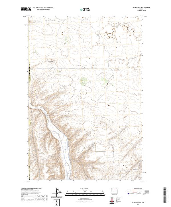 USGS Topographic Map – Dalreed Butte