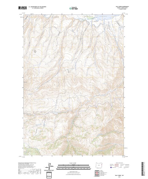 USGS Topographic Map – Daly Creek