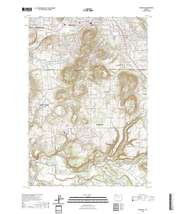 USGS Topographic Map – Damascus