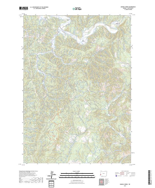 USGS Topographic Map – Daniels Creek