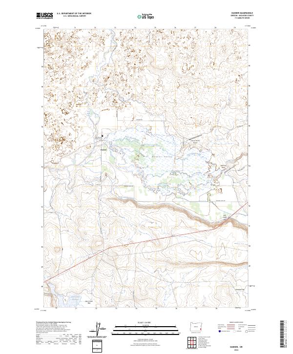 USGS Topographic Map – Danner
