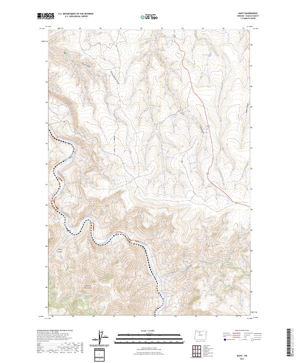 USGS Topographic Map – Dant