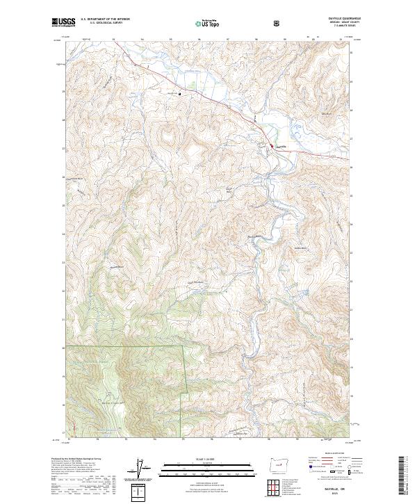 USGS Topographic Map – Dayville