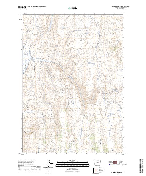 USGS Topographic Map – De Armond Mountain