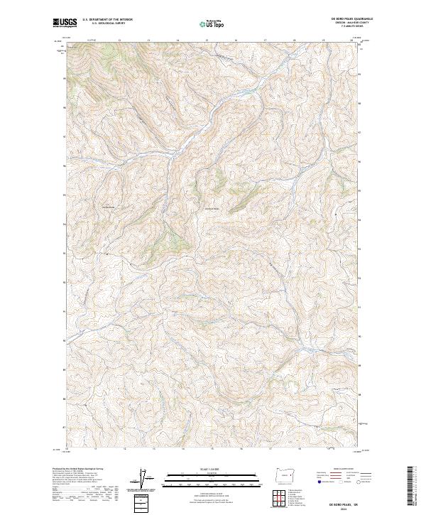 USGS Topographic Map – De Bord Peaks