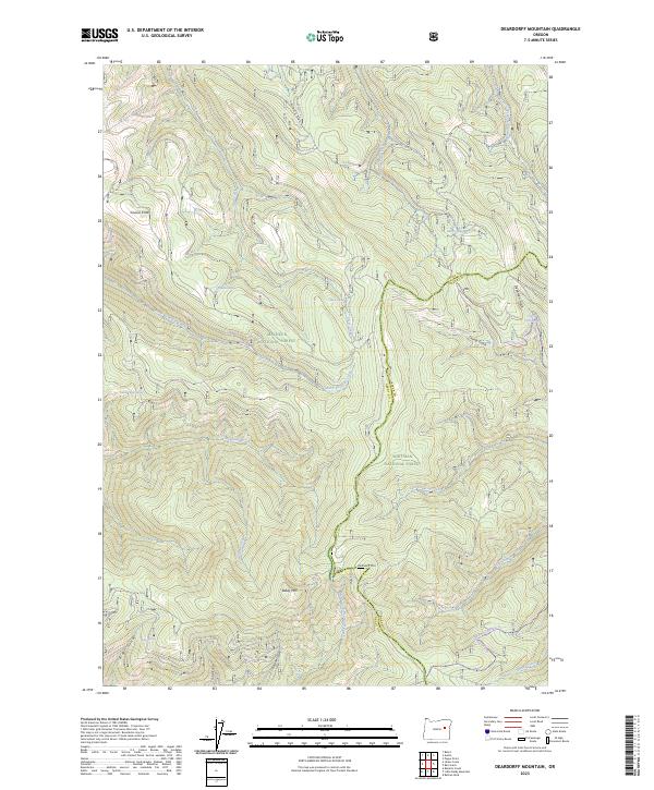 USGS Topographic Map – Deardorff Mountain
