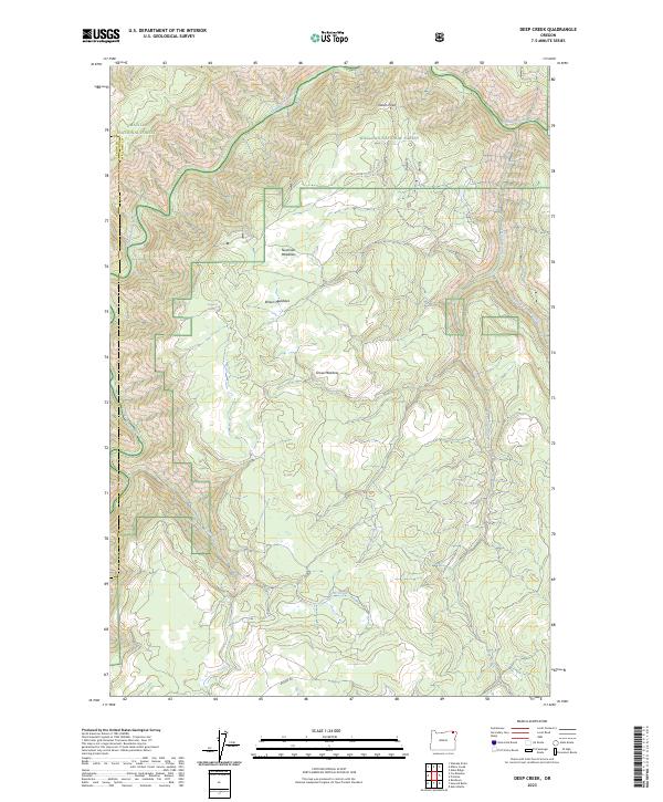 USGS Topographic Map – Deep Creek