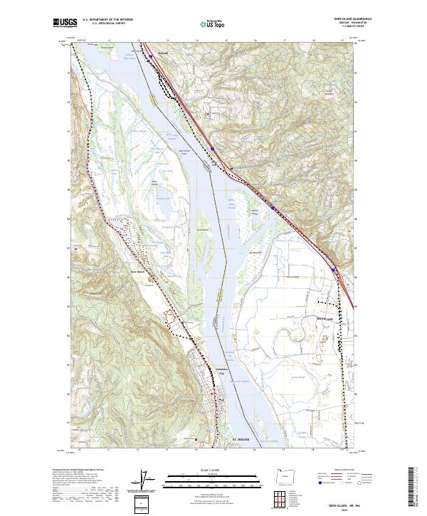 USGS Topographic Map – Deer Island