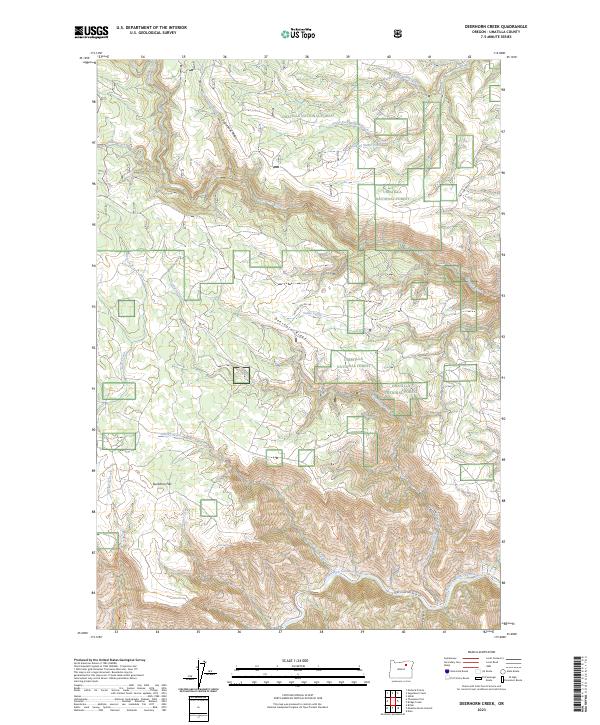 USGS Topographic Map – Deerhorn Creek