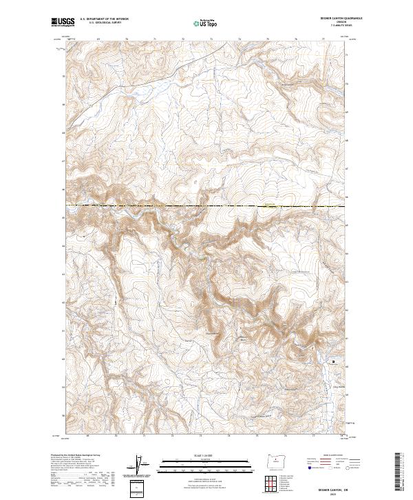 USGS Topographic Map – Degner Canyon