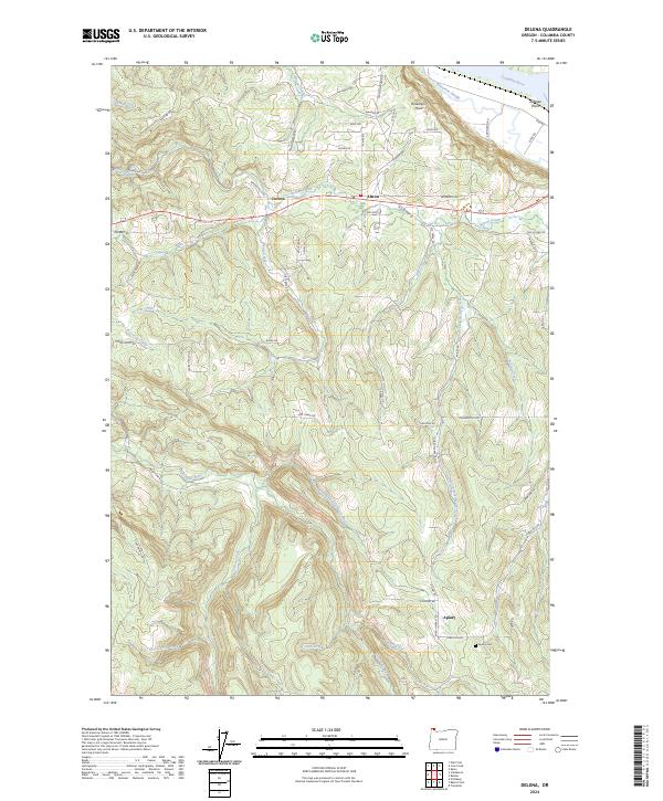 USGS Topographic Map – Delena