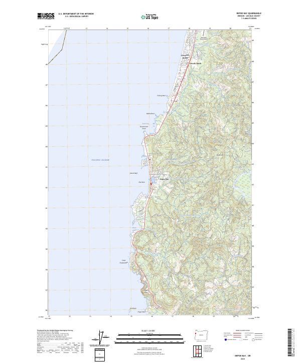 USGS Topographic Map – Depoe Bay