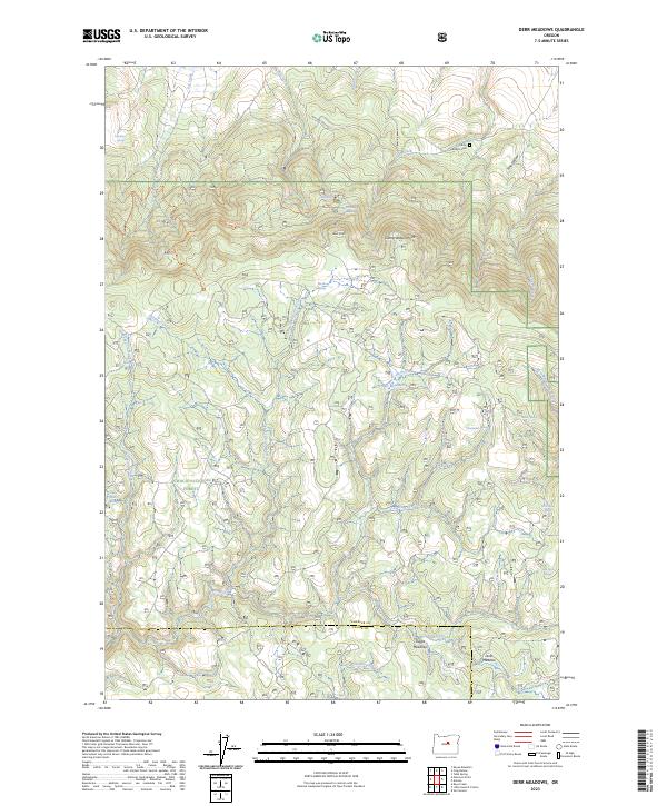 USGS Topographic Map – Derr Meadows