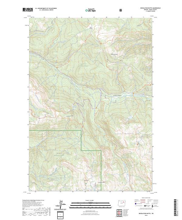 USGS Topographic Map – Desolation Butte