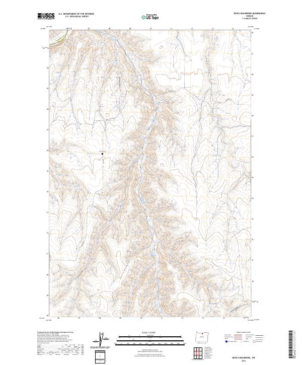 USGS Topographic Map – Devils Backbone