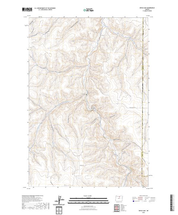 USGS Topographic Map – Devils Gap
