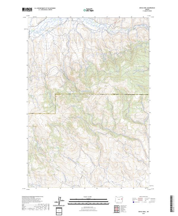 USGS Topographic Map – Devils Heel