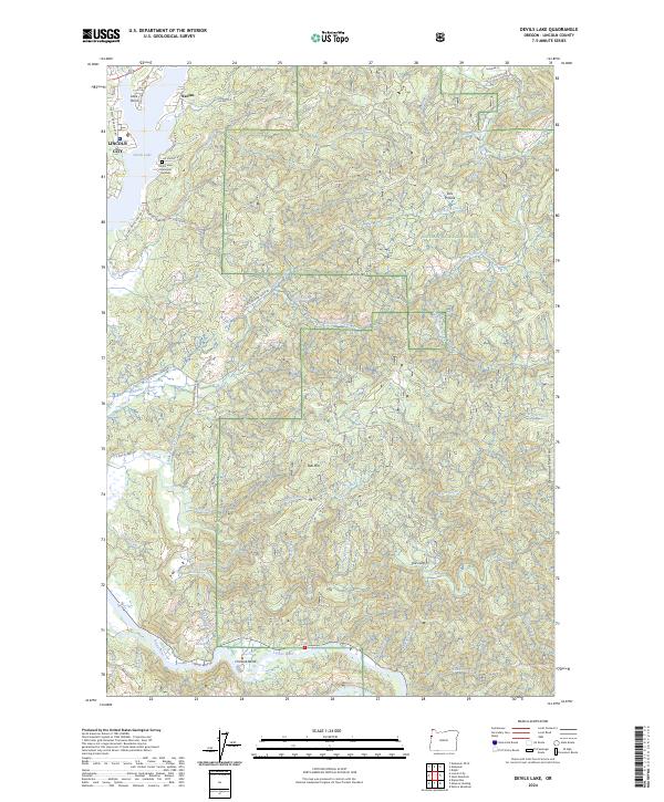 USGS Topographic Map – Devils Lake