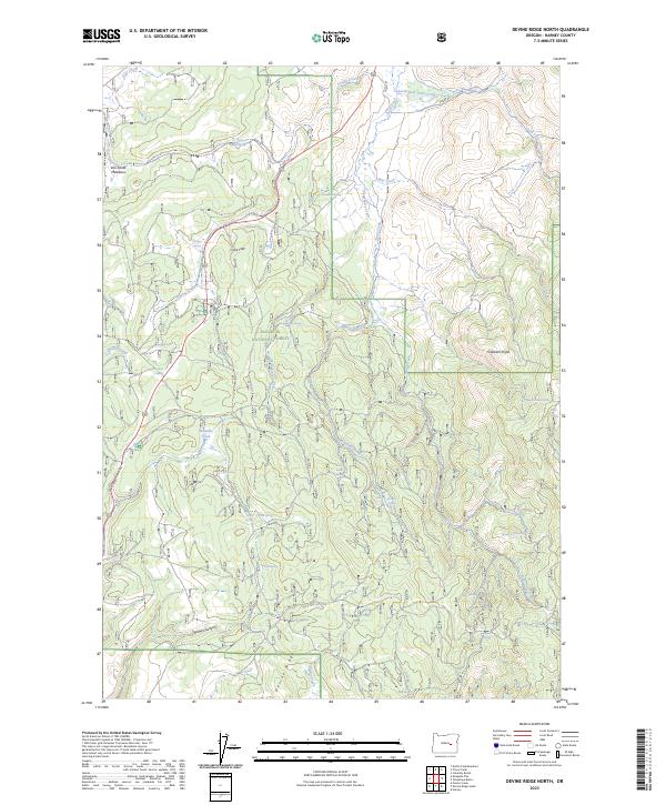 USGS Topographic Map – Devine Ridge North