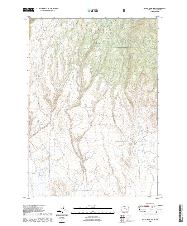 USGS Topographic Map – Devine Ridge South