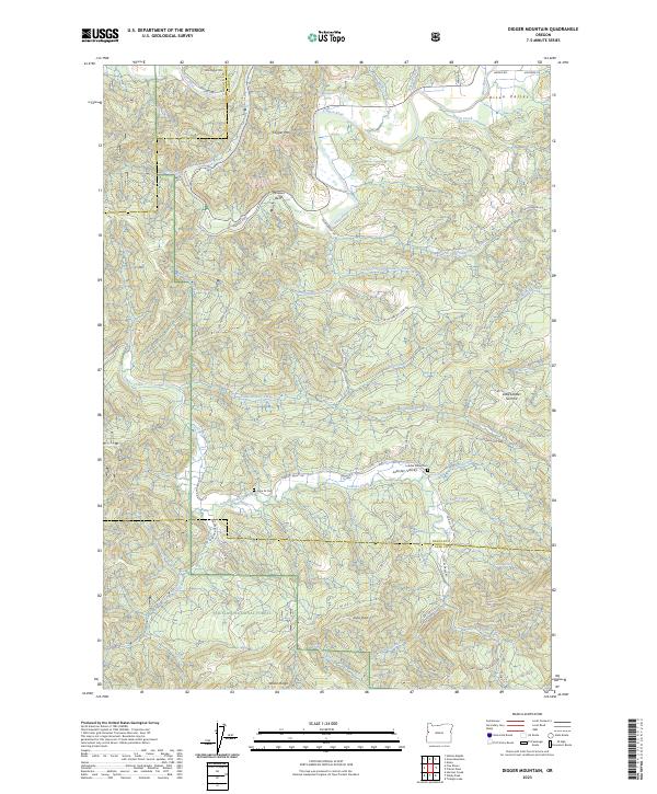 USGS Topographic Map – Digger Mountain