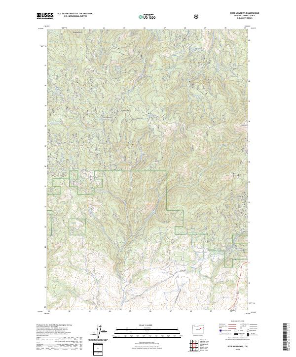 USGS Topographic Map – Dixie Meadows