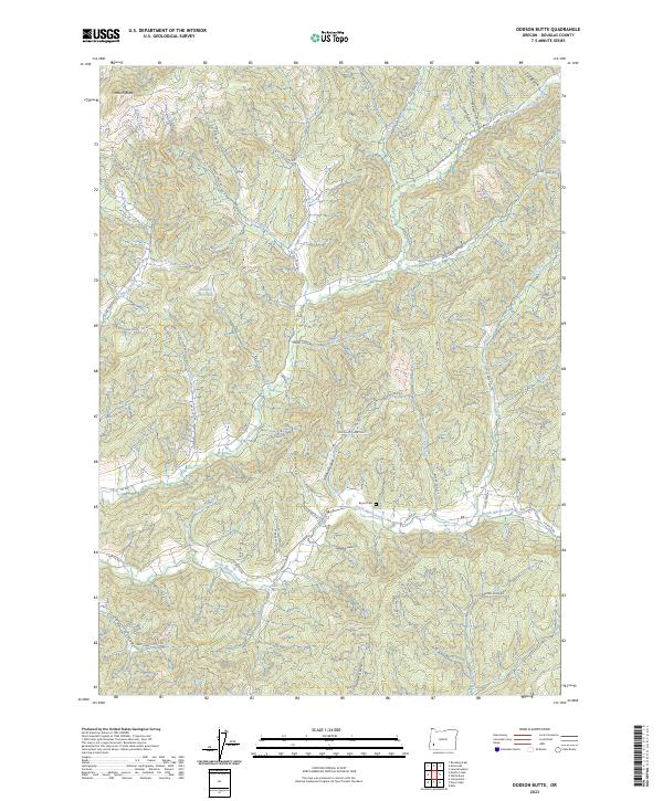 USGS Topographic Map – Dodson Butte