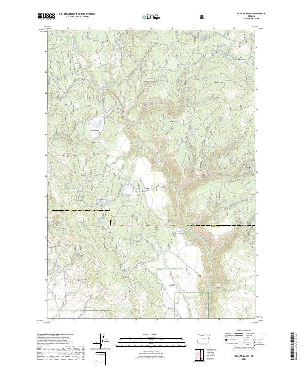 USGS Topographic Map – Dollar Basin