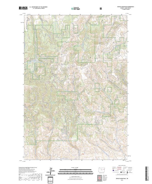 USGS Topographic Map – Dooley Mountain