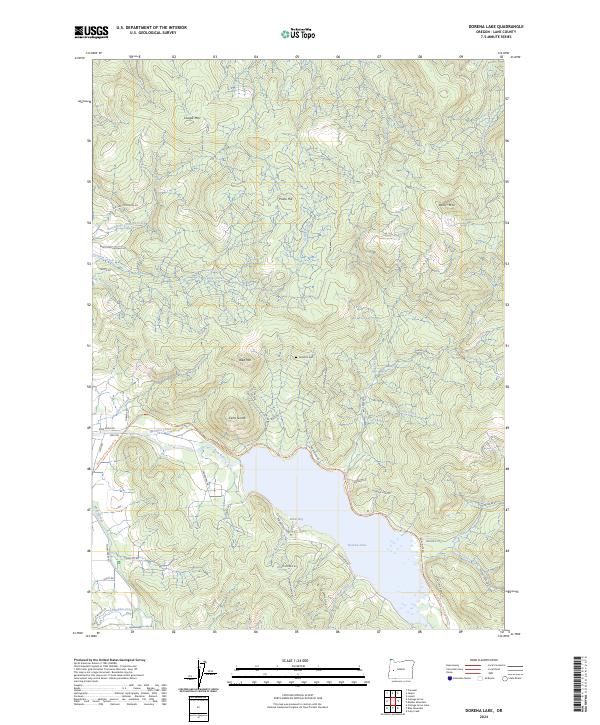 USGS Topographic Map – Dorena Lake